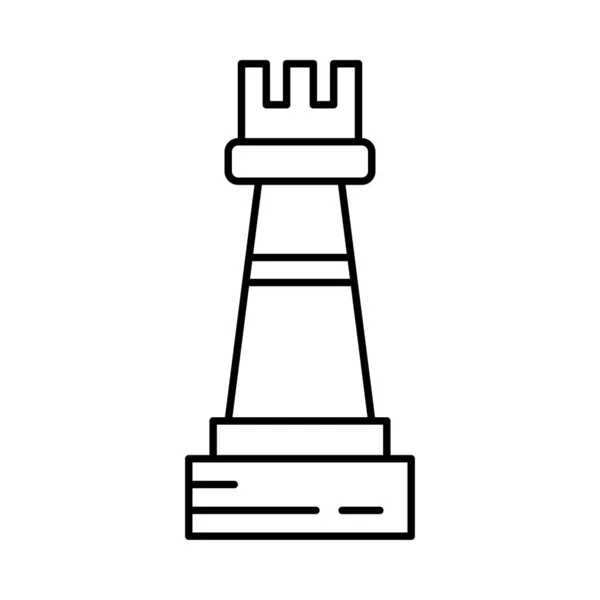 Šachy Kus Plochého Ikona Izolovaných Bílém Pozadí Vektor Ilustrace — Stockový vektor