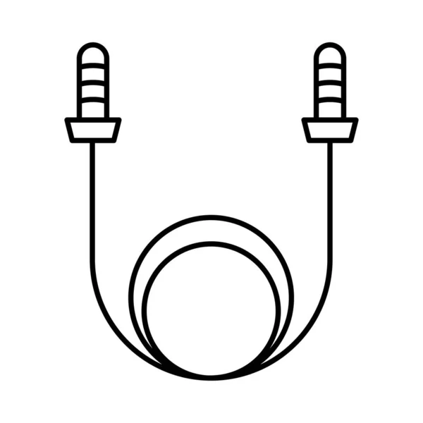 Corda Salto Icona Piatta Isolato Sfondo Bianco Vettore Illustrazione — Vettoriale Stock