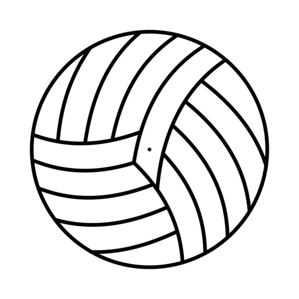 Icono Plano Pelota Voleibol Aislado Sobre Fondo Blanco Vector Ilustración — Vector de stock