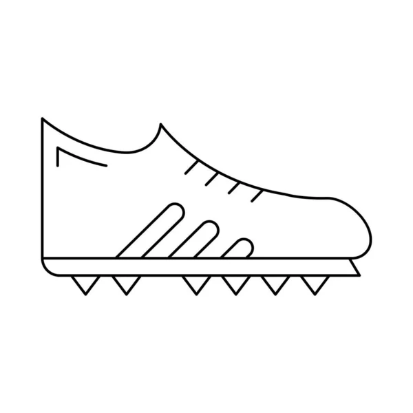 Sneaker Flat Ikonen Isolerad Vit Bakgrund Vektor Illustration — Stock vektor