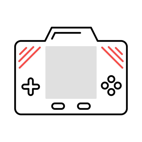 Vector Icono Control Consola Videojuegos — Vector de stock