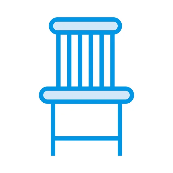 Καρέκλα Επίπεδη Εικόνα Διάνυσμα Εικονογράφηση Εσωτερική Έννοια — Διανυσματικό Αρχείο
