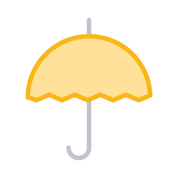 Paraguas Lluvia Icono Plano Vector Ilustración — Vector de stock