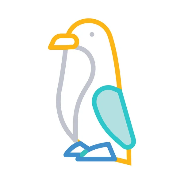 Oiseau Moineau Icône Plate Vecteur Illustration — Image vectorielle