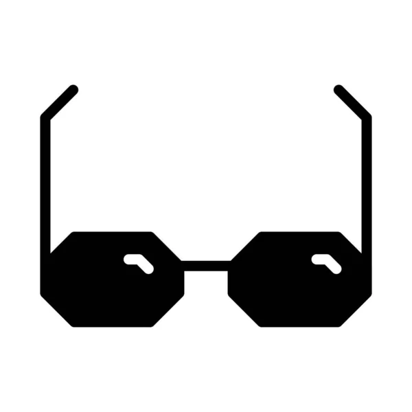 Óculos Moda Ícone Plano Vetor Ilustração — Vetor de Stock