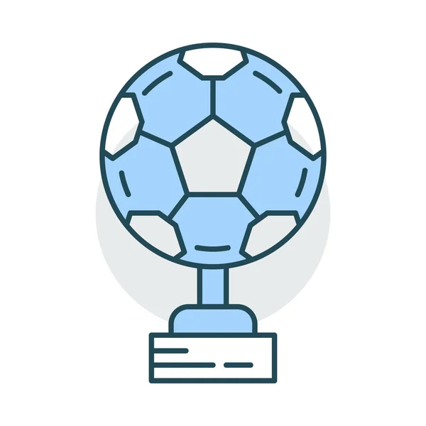 Trofeo Fútbol Icono Plano Aislado Sobre Fondo Blanco Vector Ilustración — Vector de stock