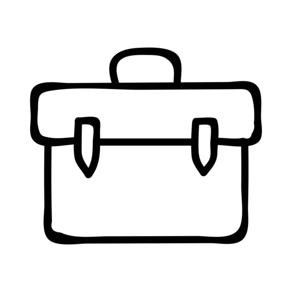 Briefcase Flat Icon Vector Illustration — Stock Vector