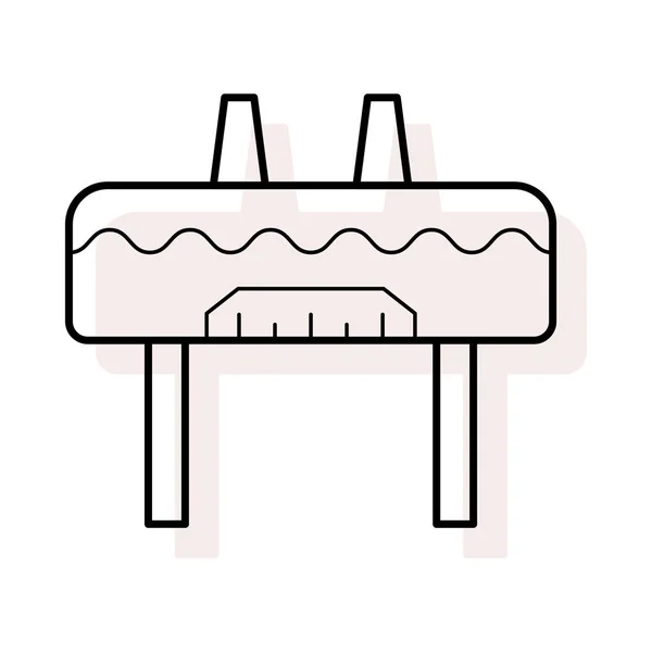 Platte Pictogram Barrière Geïsoleerd Een Witte Achtergrond Vector Illustratie — Stockvector