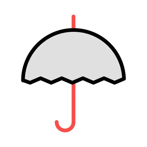 Ombrello Pioggia Icona Piatta Vettore Illustrazione — Vettoriale Stock