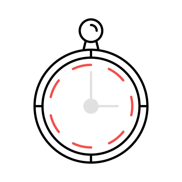 Timer Stoppuhr Flaches Symbol Vektor Illustration — Stockvektor