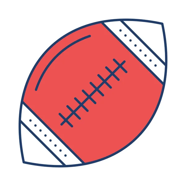 Rugby Ball Flaches Symbol Isoliert Auf Weißem Hintergrund Vektor Illustration — Stockvektor