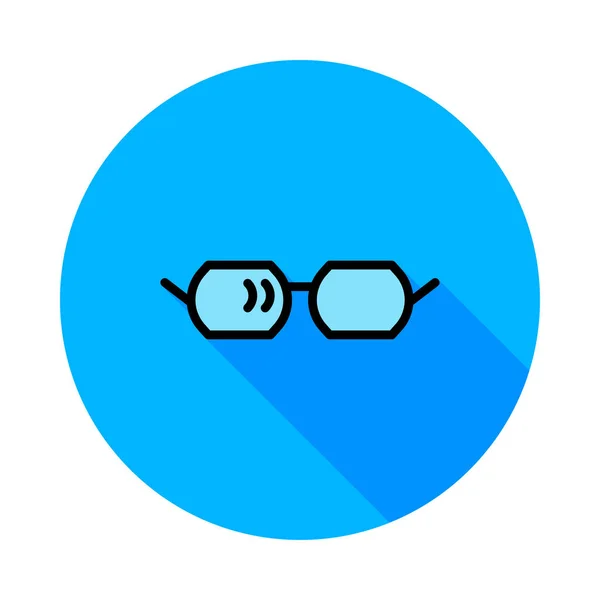 Gafas Moda Icono Plano Vector Ilustración — Vector de stock