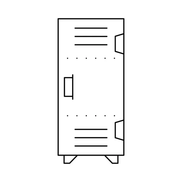 Locker Sklepienie Płaskie Ikona Białym Tle Białym Tle Wektor Ilustracja — Wektor stockowy