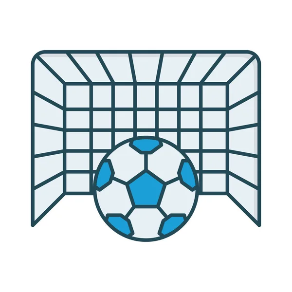 Ikona Webové Fotbal Fotbal — Stockový vektor