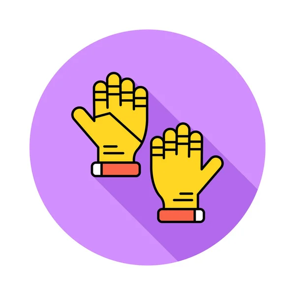 Cricket Handschuhe Flaches Symbol Isoliert Auf Weißem Hintergrund Vektor Illustration — Stockvektor