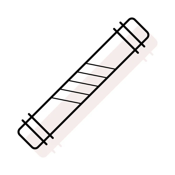 Ski Flat Ikonen Isolerad Vit Bakgrund Vektor Illustration — Stock vektor