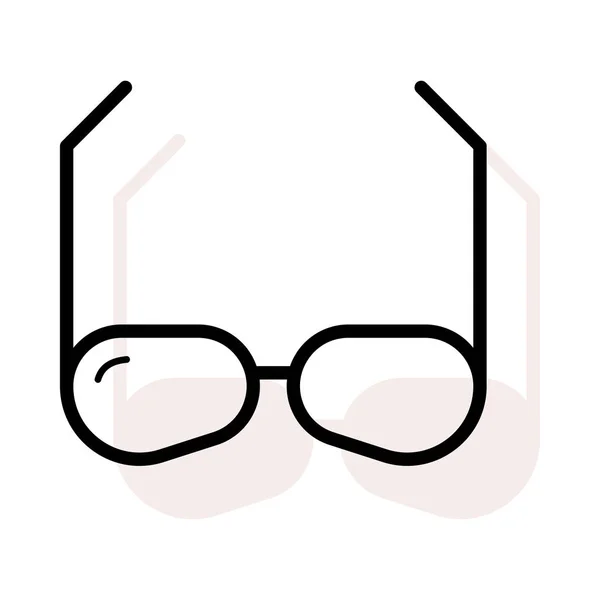 Gafas Moda Icono Plano Vector Ilustración — Vector de stock