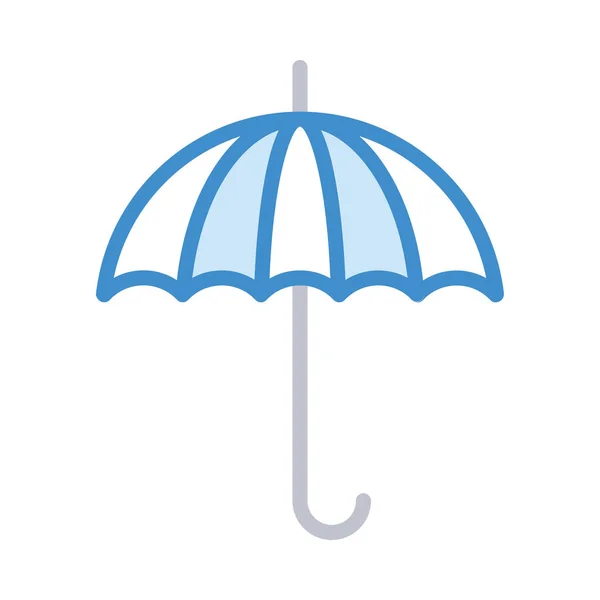 Rain Deštník Ploché Ikony Vektorová Ilustrace — Stockový vektor