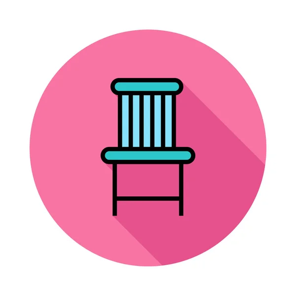 Chair Flat Icon Vector Illustration Interior Concept — Stock Vector