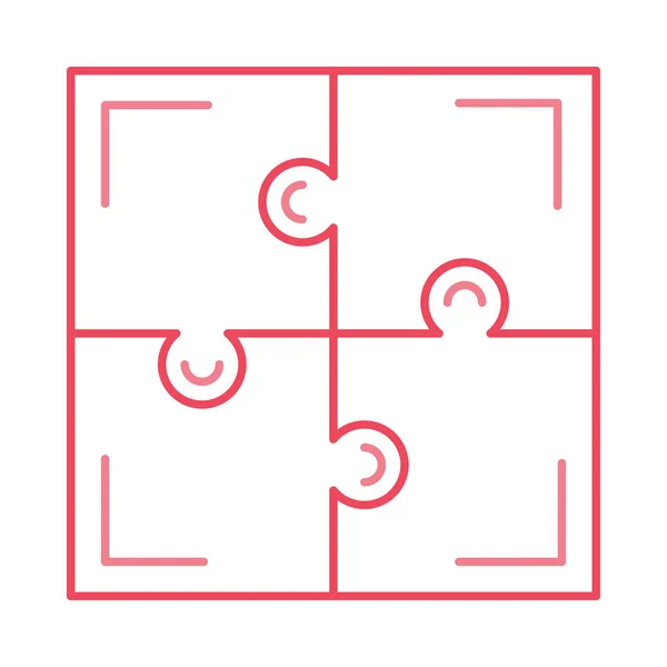 Puzzle Juego Icono Plano Aislado Sobre Fondo Blanco Vector Ilustración — Archivo Imágenes Vectoriales