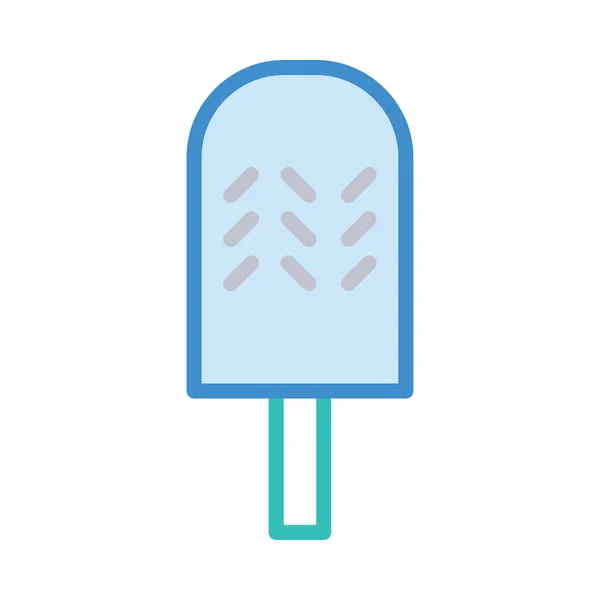 Επίπεδη Εικονίδιο Γλυκό Παγωτό Διάνυσμα Εικονογράφηση — Διανυσματικό Αρχείο