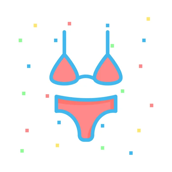 Lingerie Flat Icon Vector Illustration — Stock Vector