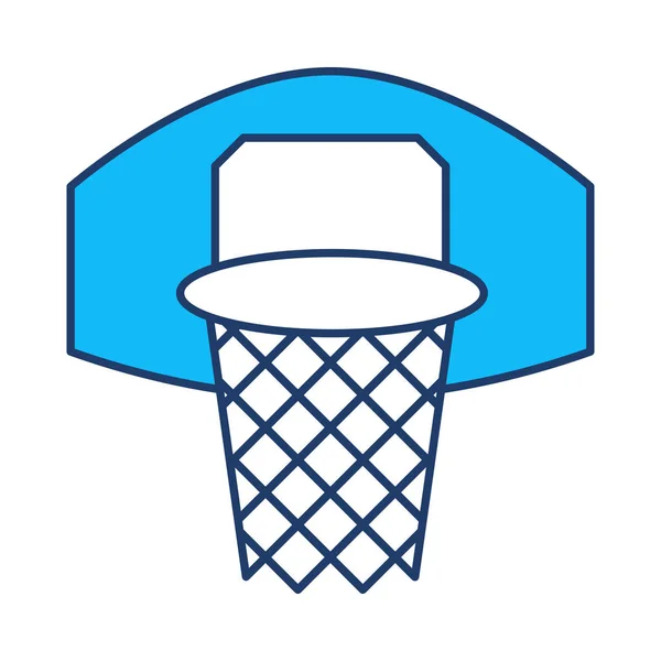 Baloncesto Icono Plano Aislado Sobre Fondo Blanco Vector Ilustración — Archivo Imágenes Vectoriales