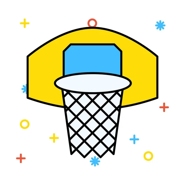 Иконка Баскетбольной Плоской Белом Фоне Вектор Иллюстрация — стоковый вектор