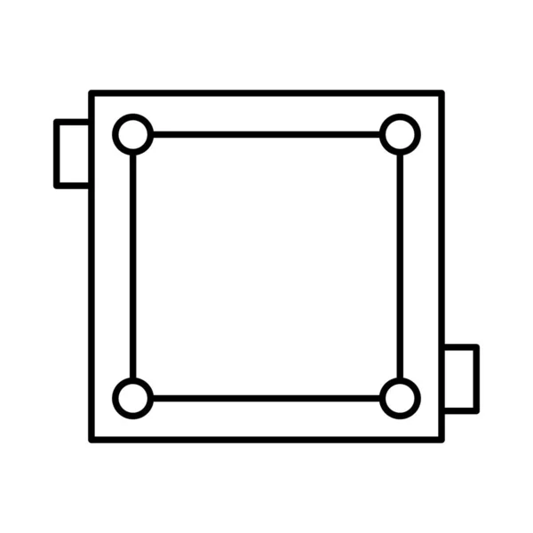 卡洛姆板桌游戏平面图标隔离在白色背景 — 图库矢量图片