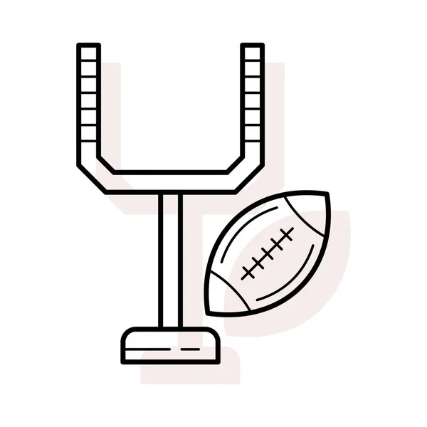 Rugby Sport Flat Icon Isolated White Background Vector Illustration — Stock Vector