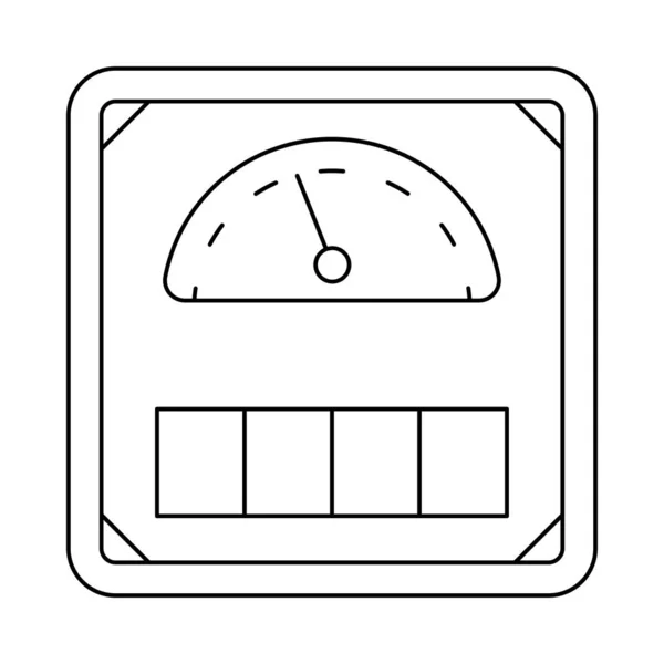 Poids Mètre Icône Plate Isolé Sur Fond Blanc Vecteur Illustration — Image vectorielle