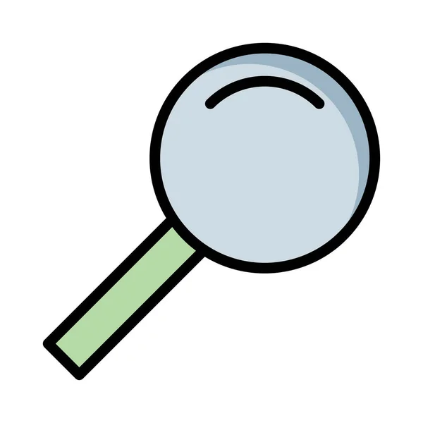 Search Magnifier Glass Flat Icon Vector Illustration — Stock Vector