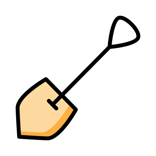 Shovel Flat Icon Vector Illustration — Stock Vector