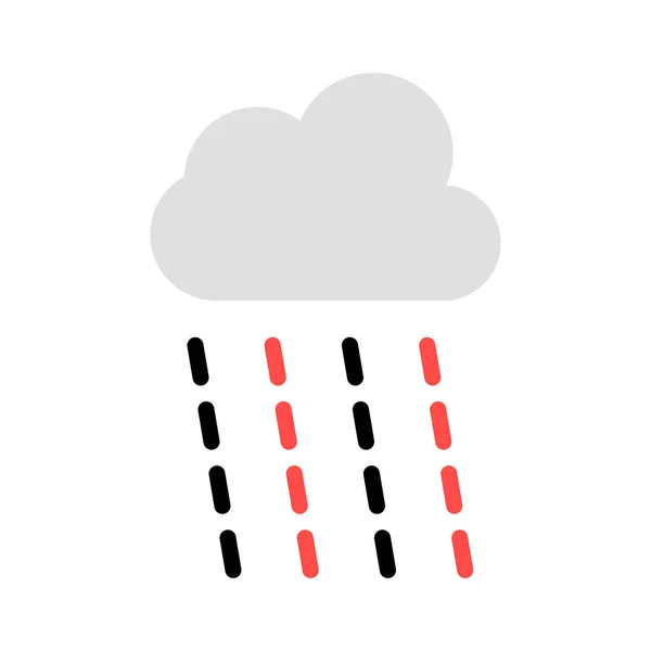 Regenwolke Flaches Symbol Vektor Illustration — Stockvektor