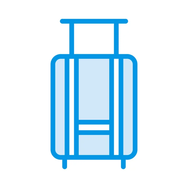 Luggage Flat Icon Vector Illustration — Stock Vector