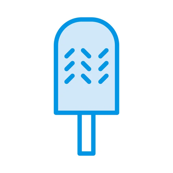 Επίπεδη Εικονίδιο Γλυκό Παγωτό Διάνυσμα Εικονογράφηση — Διανυσματικό Αρχείο