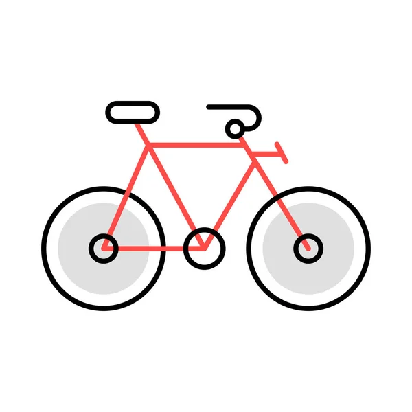 Icono Plano Bicicleta Vector Ilustración — Vector de stock