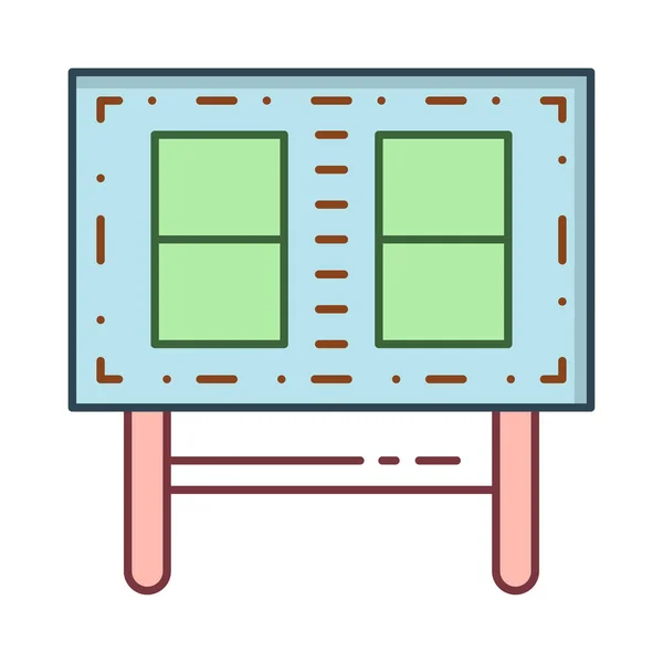 Спортивний Табло Плоский Значок Ізольований Білому Тлі Вектор Ілюстрація — стоковий вектор