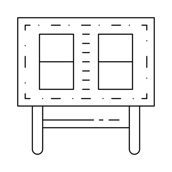Спортивний Табло Плоский Значок Ізольований Білому Тлі Вектор Ілюстрація — стоковий вектор