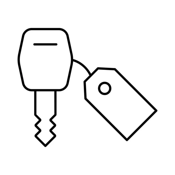 钥匙锁钥匙串矢量颜色图标 — 图库矢量图片
