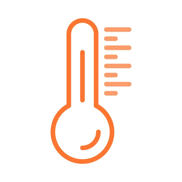 Płaskie Ikonę Termometr Wektor Ilustracja — Wektor stockowy