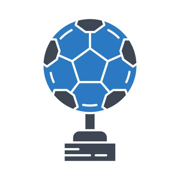 Fußballtrophäe Flaches Symbol Isoliert Auf Weißem Hintergrund Vektor Illustration — Stockvektor