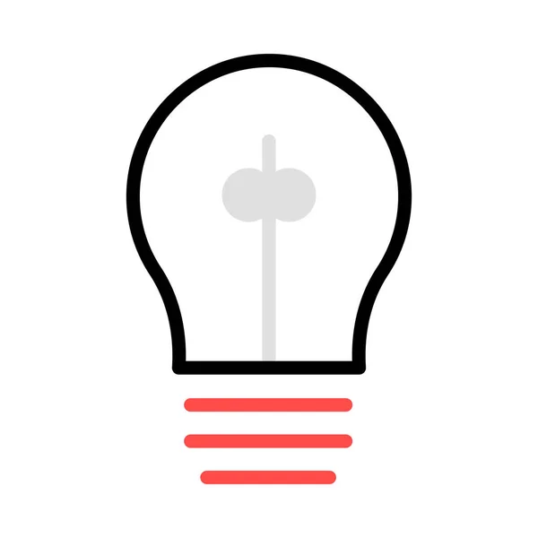 Light Bulb Flat Icon Vector Illustration Idea Concept — Stock Vector