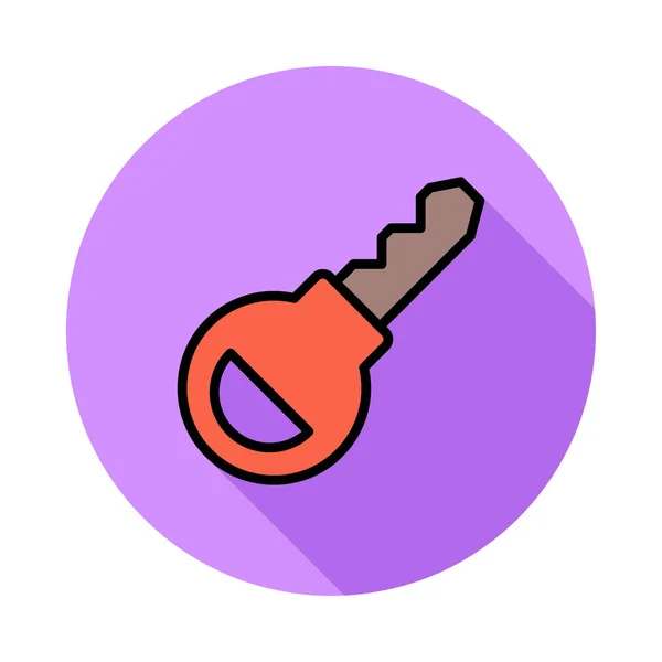 Key Web Color Vector Icon — Stock Vector