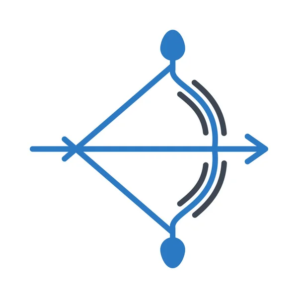 Arqueiro Arco Seta Ícone Plano Isolado Fundo Branco Vetor Ilustração —  Vetores de Stock