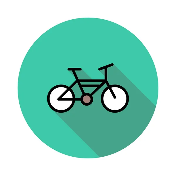 Icono Plano Bicicleta Vector Ilustración — Archivo Imágenes Vectoriales