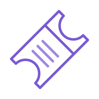 Bilet Tur düz simgesi, vektör, illüstrasyon, seyahat konsepti için 