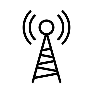 anten Kulesi sinyali düz kutsal kişilerin resmi, vektör, illüstrasyon 