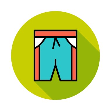 Erkek iç çamaşırı düz simgesi, vektör, illüstrasyon