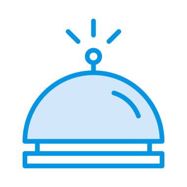 otel resepsiyon zil Resepsiyon düz simgesini, vektör, illüstrasyon  